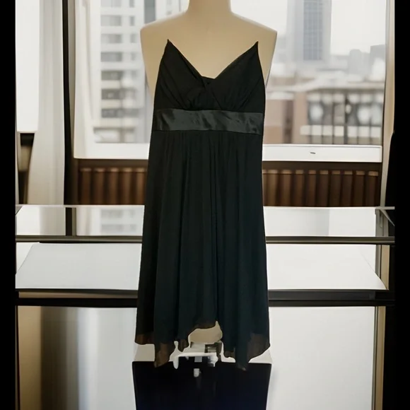 Frederick's Of Hollywood Dresses | Fredricks Of Hollywood Feminine Flirty Little Black Empire Waist Dress Sz Xl | Color: Black | Size: Xl |